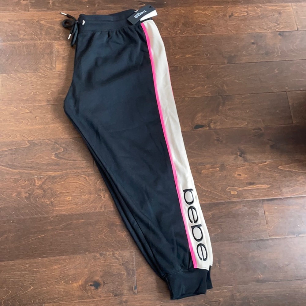 Bebe Sport Jogger Style SWeatpants Logo Plus Sz 3X